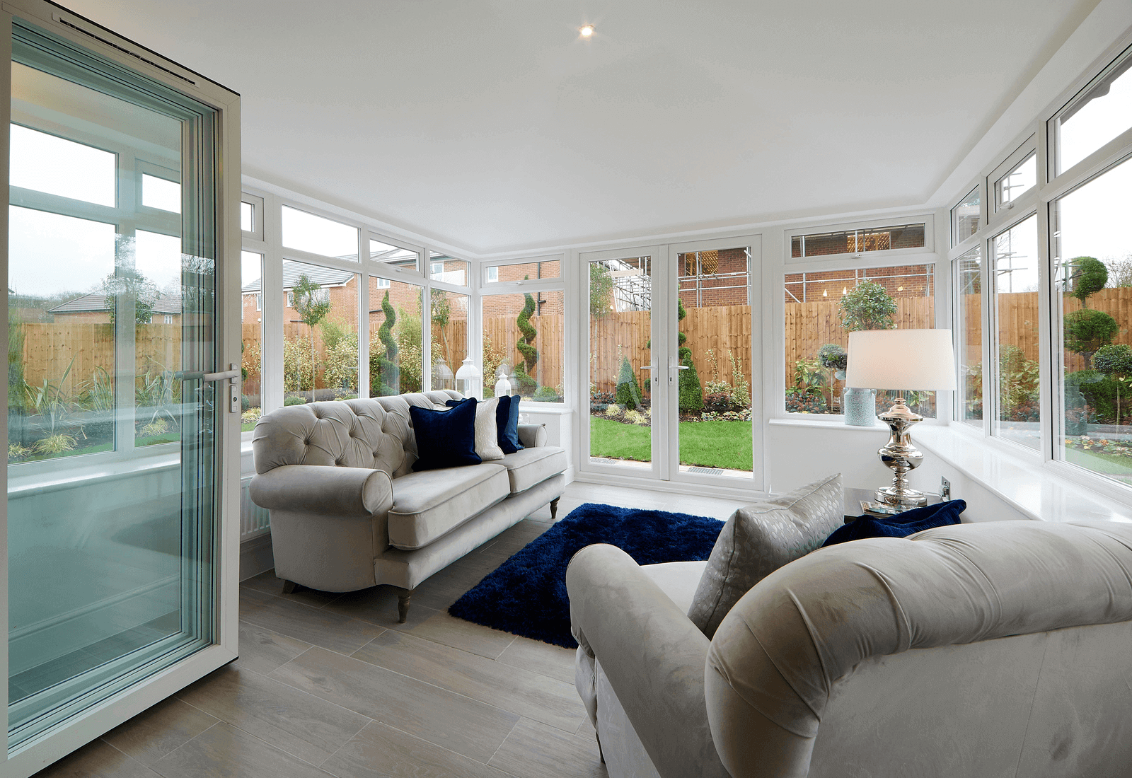 Sunroom with bi-fold doors in the Bayswater Show Home at St Peter's Park