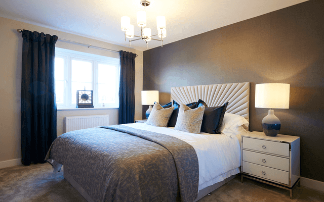 Bedroom with en-suite in a Banbury Show Home