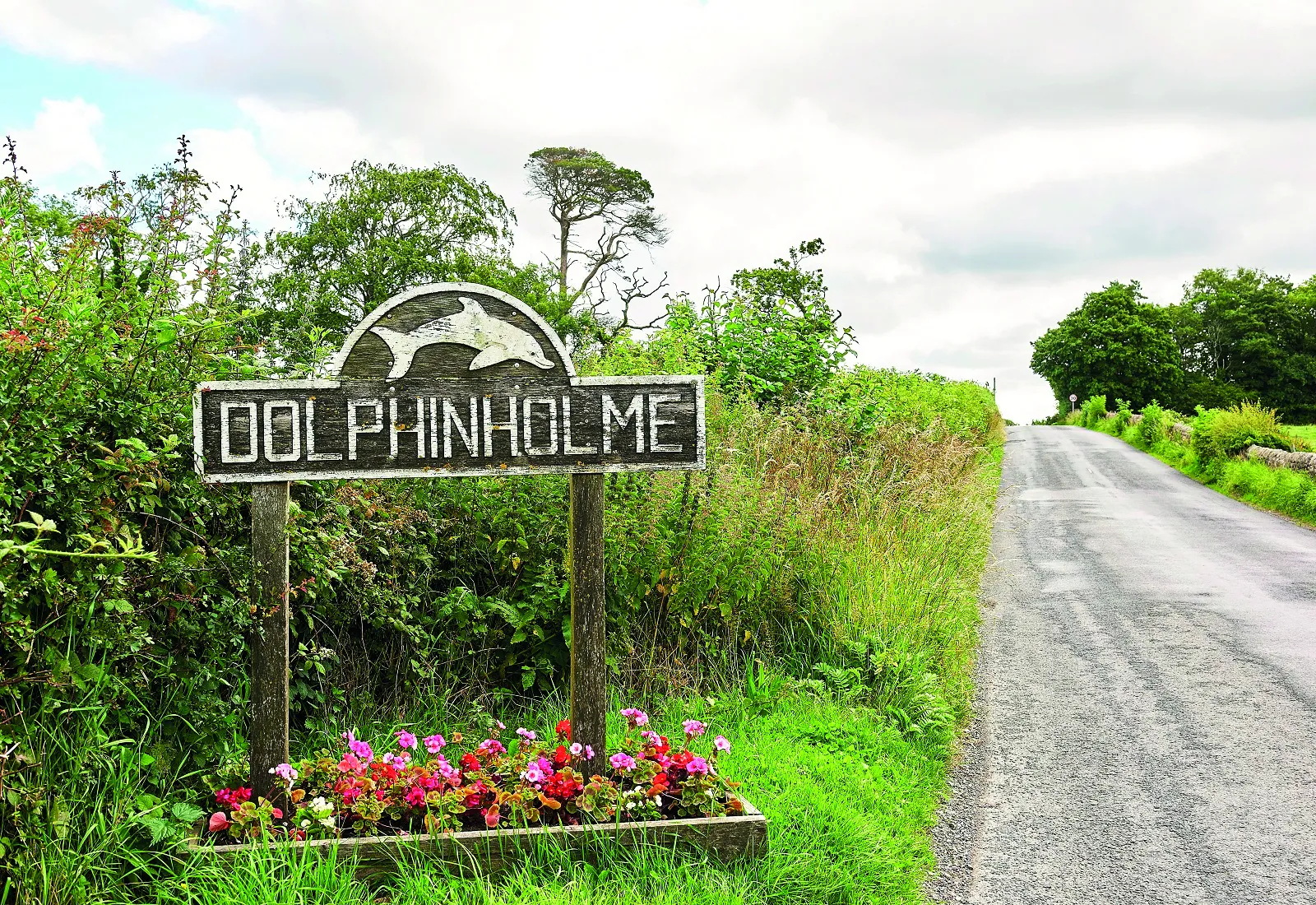 Dolphinholme signpost