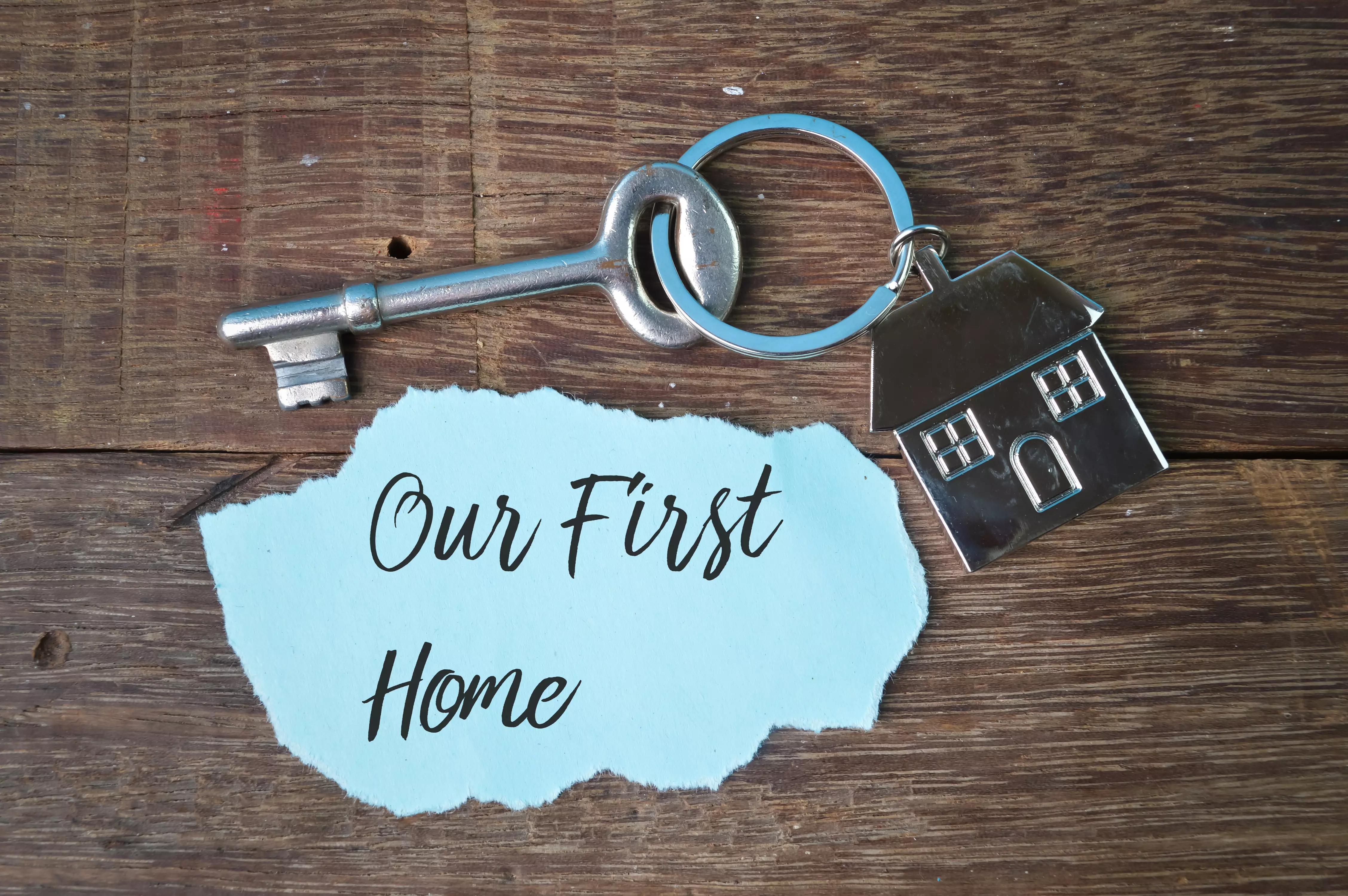 Our first home and a house key